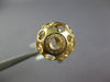 EXTRA LARGE .21CT DIAMOND 14KT YELLOW GOLD 3D OPEN CIRCULAR DOME SHAPE FUN RING
