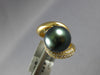 LARGE .48CT DIAMOND & AAA TAHITIAN PEARL 18KT YELLOW GOLD 3D INFINITY LOVE RING