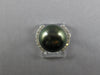 LARGE .53CT DIAMOND & AAA TAHITIAN PEARL 18KT WHITE GOLD CIRCULAR SEMI HALO RING