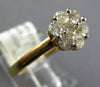 ESTATE .75CT DIAMOND 14KT 2 TONE GOLD 3d CLASSIC ROUND FLOWER INVISIBLE FUN RING