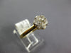 ESTATE .75CT DIAMOND 14KT 2 TONE GOLD 3d CLASSIC ROUND FLOWER INVISIBLE FUN RING