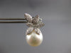 LARGE 1.03CT DIAMOND & AAA SOUTH SEA PEARL 18KT WHITE GOLD 3D HANGING EARRINGS