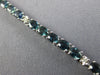 8.06CT DIAMOND & AAA SAPPHIRE 18KT WHITE GOLD 3D OVAL & ROUND TENNIS BRACELET