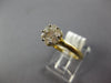 ESTATE .75CT DIAMOND 14KT 2 TONE GOLD 3d CLASSIC ROUND FLOWER INVISIBLE FUN RING