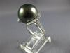 LARGE .53CT DIAMOND & AAA TAHITIAN PEARL 18KT WHITE GOLD CIRCULAR SEMI HALO RING