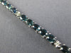 8.06CT DIAMOND & AAA SAPPHIRE 18KT WHITE GOLD 3D OVAL & ROUND TENNIS BRACELET