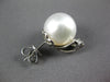 LARGE .3CT DIAMOND & AAA SOUTH SEA PEARL 18K WHITE GOLD MULTI LEAF STUD EARRINGS