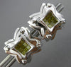 LARGE .74CT FANCY YELLOW DIAMOND 14KT WHITE GOLD 3D PRINCESS STAR STUD EARRINGS