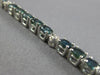 8.06CT DIAMOND & AAA SAPPHIRE 18KT WHITE GOLD 3D OVAL & ROUND TENNIS BRACELET