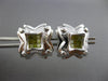 LARGE .74CT FANCY YELLOW DIAMOND 14KT WHITE GOLD 3D PRINCESS STAR STUD EARRINGS