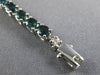 8.06CT DIAMOND & AAA SAPPHIRE 18KT WHITE GOLD 3D OVAL & ROUND TENNIS BRACELET