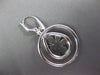 ESTATE LARGE .46CT DIAMOND 18KT WHITE GOLD MATTE & SHINY FLOWER HANGING EARRINGS