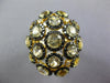 3.02CT WHITE & BLACK DIAMOND & AAA YELLOW SAPPHIRE 14KT YELLOW GOLD FLOWER RING