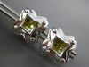 LARGE .74CT FANCY YELLOW DIAMOND 14KT WHITE GOLD 3D PRINCESS STAR STUD EARRINGS