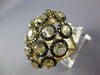 3.02CT WHITE & BLACK DIAMOND & AAA YELLOW SAPPHIRE 14KT YELLOW GOLD FLOWER RING