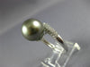 LARGE .42CT DIAMOND & AAA GREY TAHITIAN PEARL 18K WHITE GOLD 3D CRISS CROSS RING