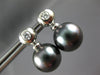 .23CT DIAMOND & AAA TAHITIAN PEARL 18KT WHITE GOLD BEZEL ETOILE HANGING EARRINGS