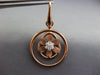 LARGE .46CT DIAMOND 18KT WHITE & ROSE GOLD MATTE & SHINY FLOWER HANGING EARRINGS