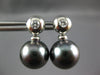 .23CT DIAMOND & AAA TAHITIAN PEARL 18KT WHITE GOLD BEZEL ETOILE HANGING EARRINGS