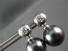 .23CT DIAMOND & AAA TAHITIAN PEARL 18KT WHITE GOLD BEZEL ETOILE HANGING EARRINGS