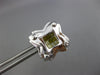 LARGE .74CT FANCY YELLOW DIAMOND 14KT WHITE GOLD 3D PRINCESS STAR STUD EARRINGS
