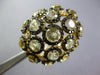 3.02CT WHITE & BLACK DIAMOND & AAA YELLOW SAPPHIRE 14KT YELLOW GOLD FLOWER RING