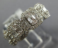 2.19CT DIAMOND 18KT WHITE GOLD ROUND & BAGUETTE SQUARE ETERNITY ANNIVERSARY RING