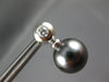 .23CT DIAMOND & AAA TAHITIAN PEARL 18KT WHITE GOLD BEZEL ETOILE HANGING EARRINGS