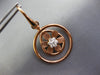 LARGE .46CT DIAMOND 18KT WHITE & ROSE GOLD MATTE & SHINY FLOWER HANGING EARRINGS