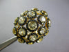 3.02CT WHITE & BLACK DIAMOND & AAA YELLOW SAPPHIRE 14KT YELLOW GOLD FLOWER RING