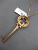 7.87CT BLACK DIAMOND & AAA SMOKY TOPAZ 14KT ROSE GOLD 3D FILIGREE CROSS PENDANT