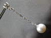 LONG .58CT DIAMOND & AAA SOUTH SEA PEARL 18K WHITE GOLD CLASSIC HANGING EARRINGS