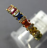 1.57CT DIAMOND & MULTI COLOR SAPPHIRE 14KT YELLOW GOLD PRINCESS & ROUND FUN RING