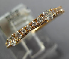 ESTATE .55CT DIAMOND 18K ROSE GOLD ROUND 3 STONE LUCIDA WEDDING ANNIVERSARY RING