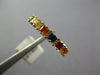 1.57CT DIAMOND & MULTI COLOR SAPPHIRE 14KT YELLOW GOLD PRINCESS & ROUND FUN RING