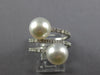 LARGE .60CT DIAMOND & AAA SOUTH SEA PEARL 18KT WHITE GOLD CRISS CROSS FUN RING
