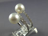 LARGE .60CT DIAMOND & AAA SOUTH SEA PEARL 18KT WHITE GOLD CRISS CROSS FUN RING