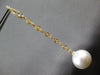 LARGE & LONG .58CT DIAMOND AAA SOUTH SEA PEARL 18KT YELLOW GOLD HANGING EARRINGS