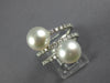 LARGE .60CT DIAMOND & AAA SOUTH SEA PEARL 18KT WHITE GOLD CRISS CROSS FUN RING