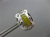 LARGE 1.29CT FANCY YELLOW DIAMOND 14K WHITE GOLD PRINCESS OVAL HANGING EARRINGS