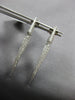 ESTATE 0.42CT DIAMOND 18KT WHITE GOLD 3D ELONGATED PYRAMID FUN HANGING EARRINGS