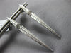 ESTATE 0.42CT DIAMOND 18KT WHITE GOLD 3D ELONGATED PYRAMID FUN HANGING EARRINGS