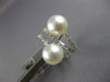 LARGE .60CT DIAMOND & AAA SOUTH SEA PEARL 18KT WHITE GOLD CRISS CROSS FUN RING