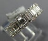 WIDE 2.53CT DIAMOND 18K WHITE GOLD 3D INVISIBLE SQUARE ETERNITY ANNIVERSARY RING