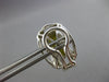 LARGE 1.29CT FANCY YELLOW DIAMOND 14K WHITE GOLD PRINCESS OVAL HANGING EARRINGS