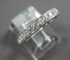 ESTATE 1.07CT DIAMOND 18K WHITE GOLD 3D ROUND FILIGREE ETERNITY ANNIVERSARY RING