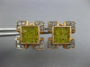 2.10CT WHITE & FANCY YELLOW DIAMOND 14KT ROSE GOLD 3D PRINCESS HANGING EARRINGS