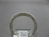 ESTATE 1.07CT DIAMOND 18K WHITE GOLD 3D ROUND FILIGREE ETERNITY ANNIVERSARY RING