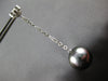 LONG .47CT DIAMOND & AAA TAHITIAN PEARL 18K WHITE GOLD 3D HEART HANGING EARRINGS
