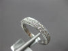 ESTATE 1.07CT DIAMOND 18K WHITE GOLD 3D ROUND FILIGREE ETERNITY ANNIVERSARY RING